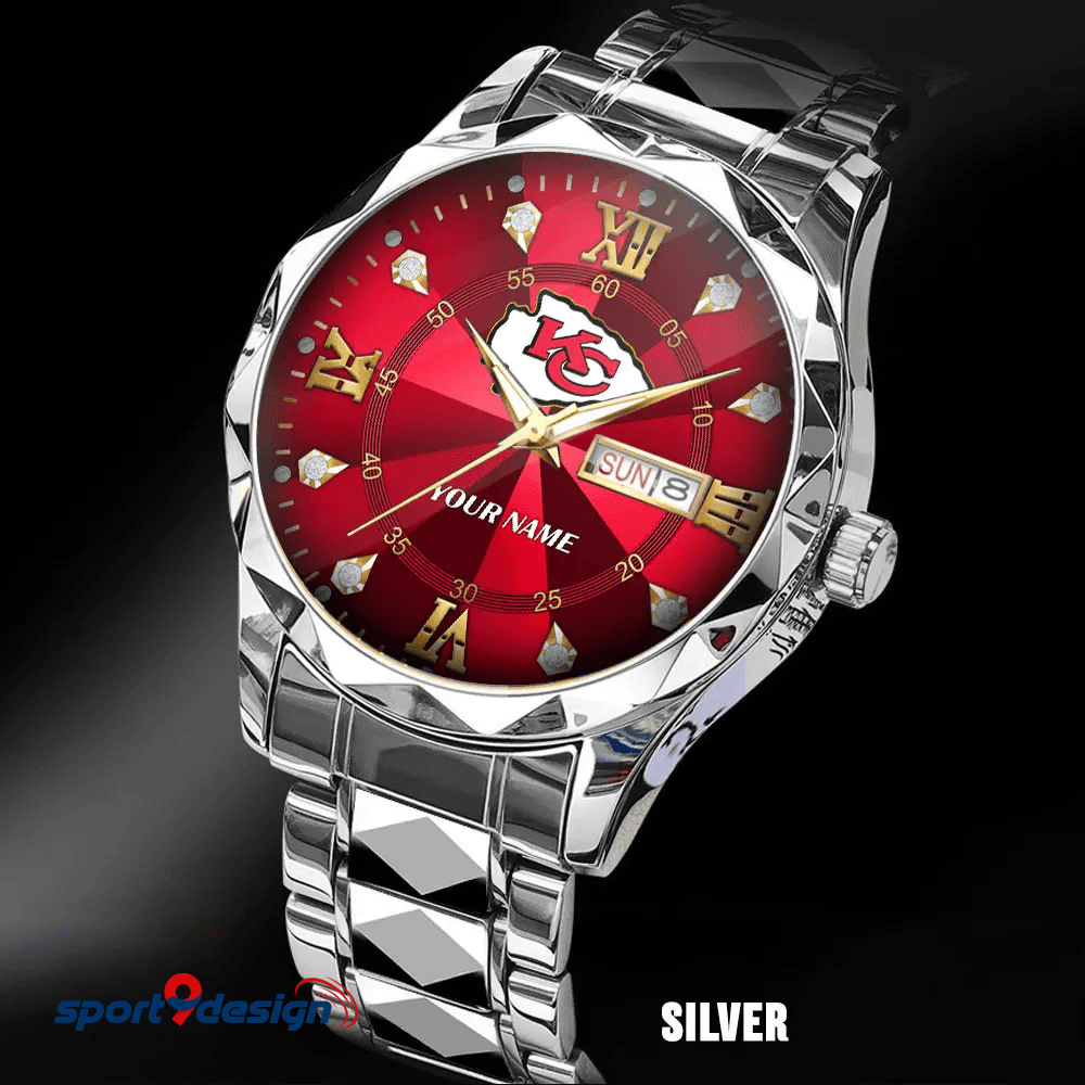 Kansas City Chiefs - American Football Men Luxury Hand Watch All Team Custom Any Name Gift For Fan - Limited Edition