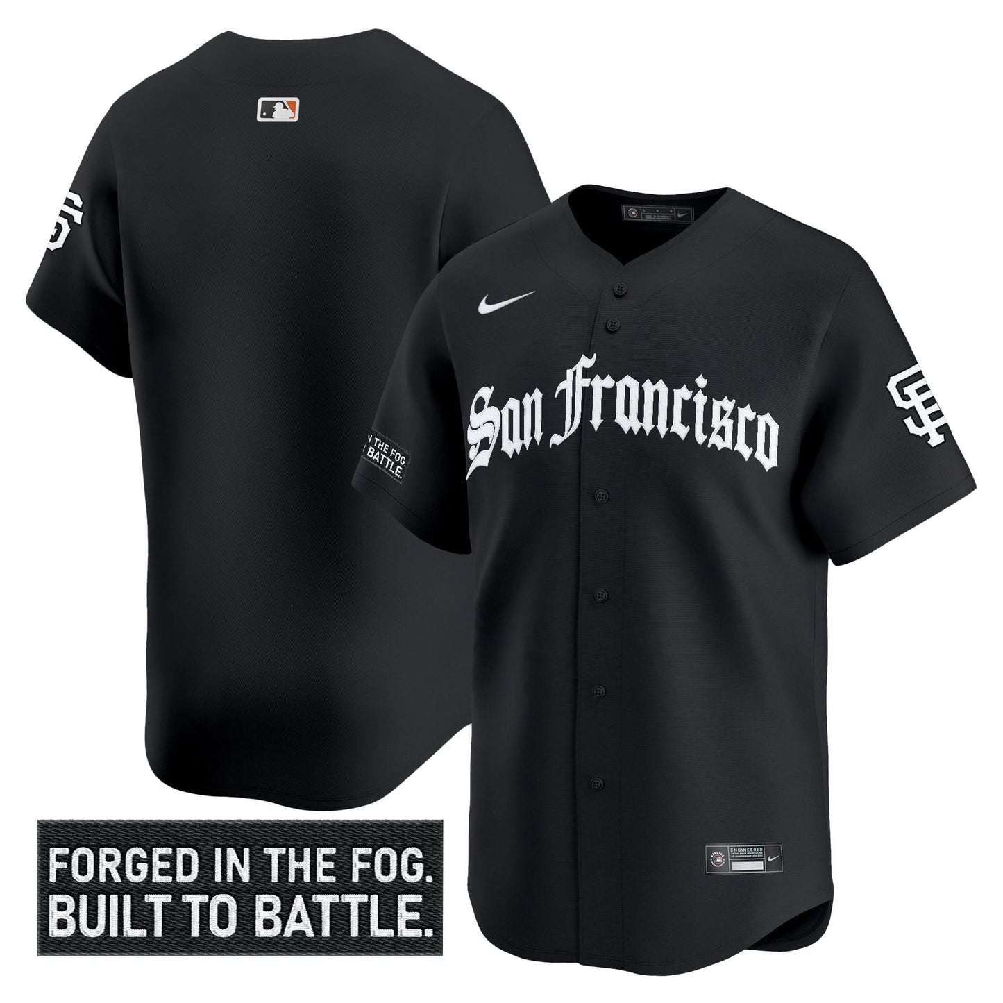 Men's San Francisco Giants 'Gothic Fog Edition' Vapor Premier Limited Jersey - All Stitched