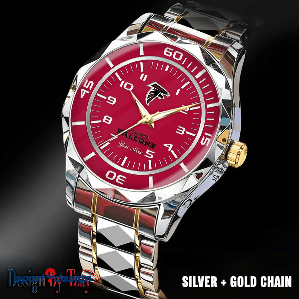 Atlanta Falcons Best Dad Ever Luxury Diamond Men Watch Father's Day Gift