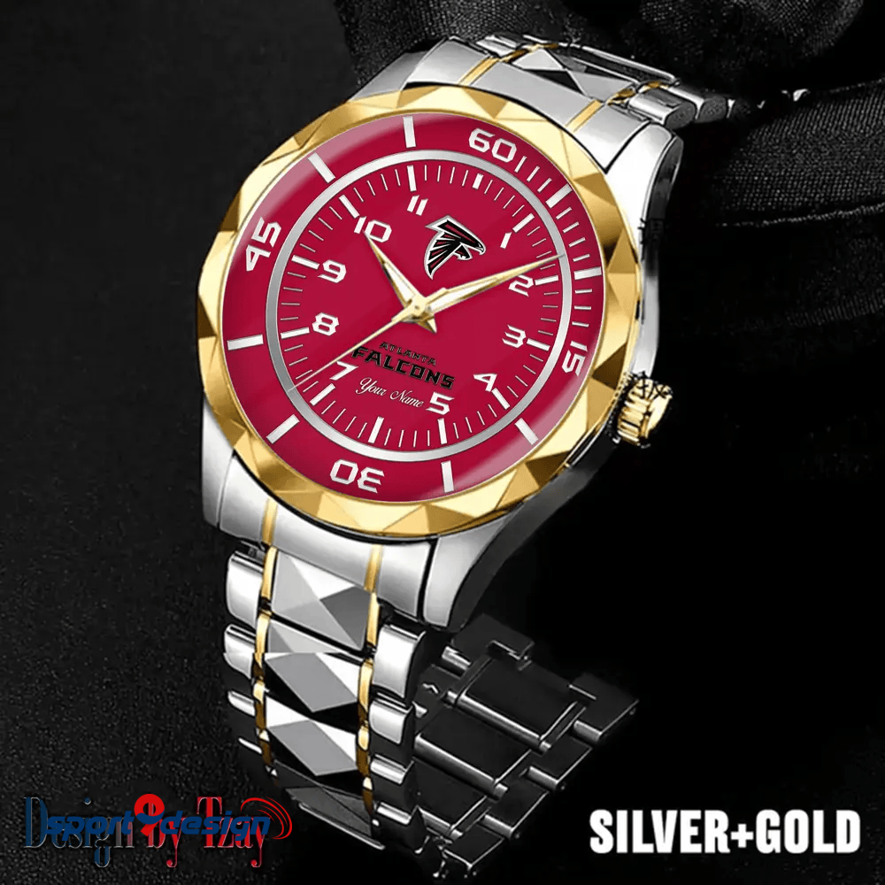 Atlanta Falcons Best Dad Ever Luxury Diamond Men Watch Father's Day Gift