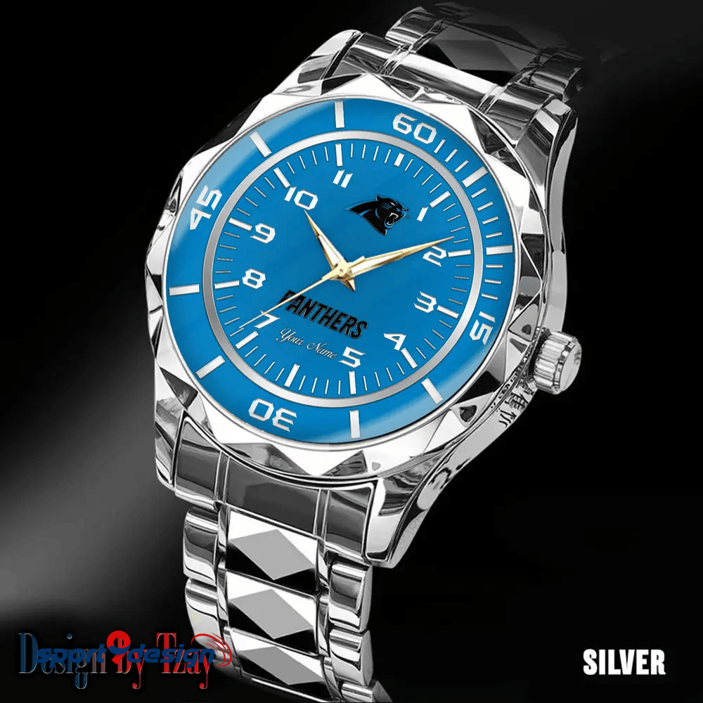 Carolina Panthers Best Dad Ever Luxury Diamond Men Watch Father's Day Gift