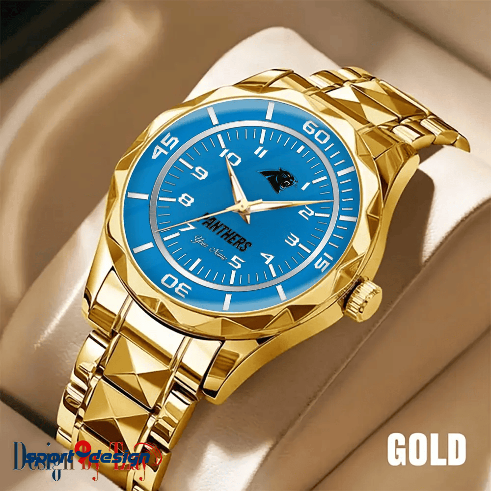 Carolina Panthers Best Dad Ever Luxury Diamond Men Watch Father's Day Gift