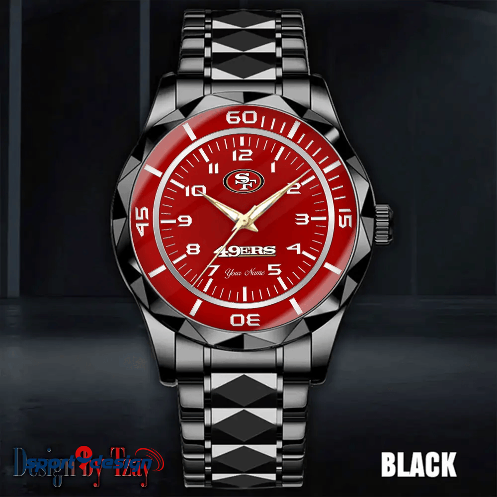 San Francisco 49ers Best Dad Ever Luxury Diamond Men Watch Father's Day Gift