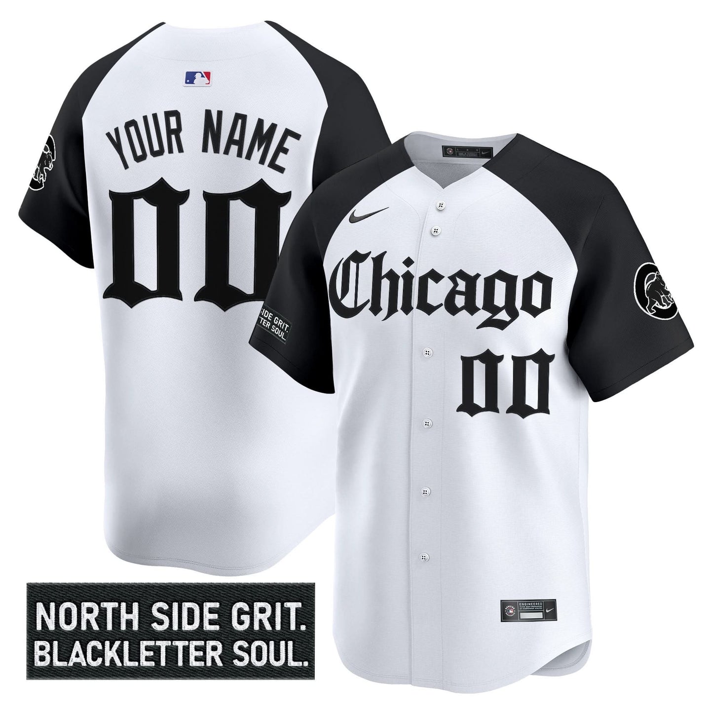 Chicago Cubs 'Gothic North Side Edition' Vapor Premier Limited Custom Jersey V2 - All Stitched