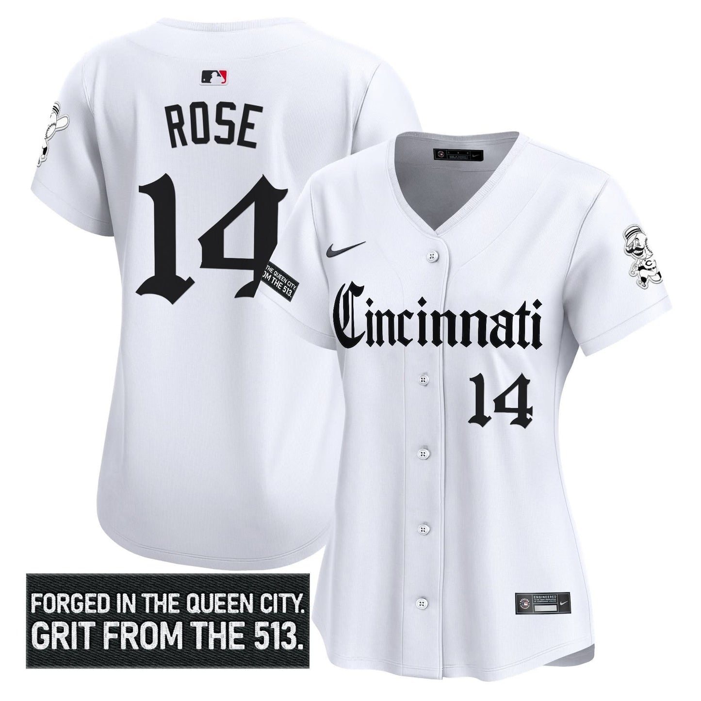 Women's Cincinnati Reds 'Gothic Queen City Edition' Vapor Premier Limited Jersey - All Stitched