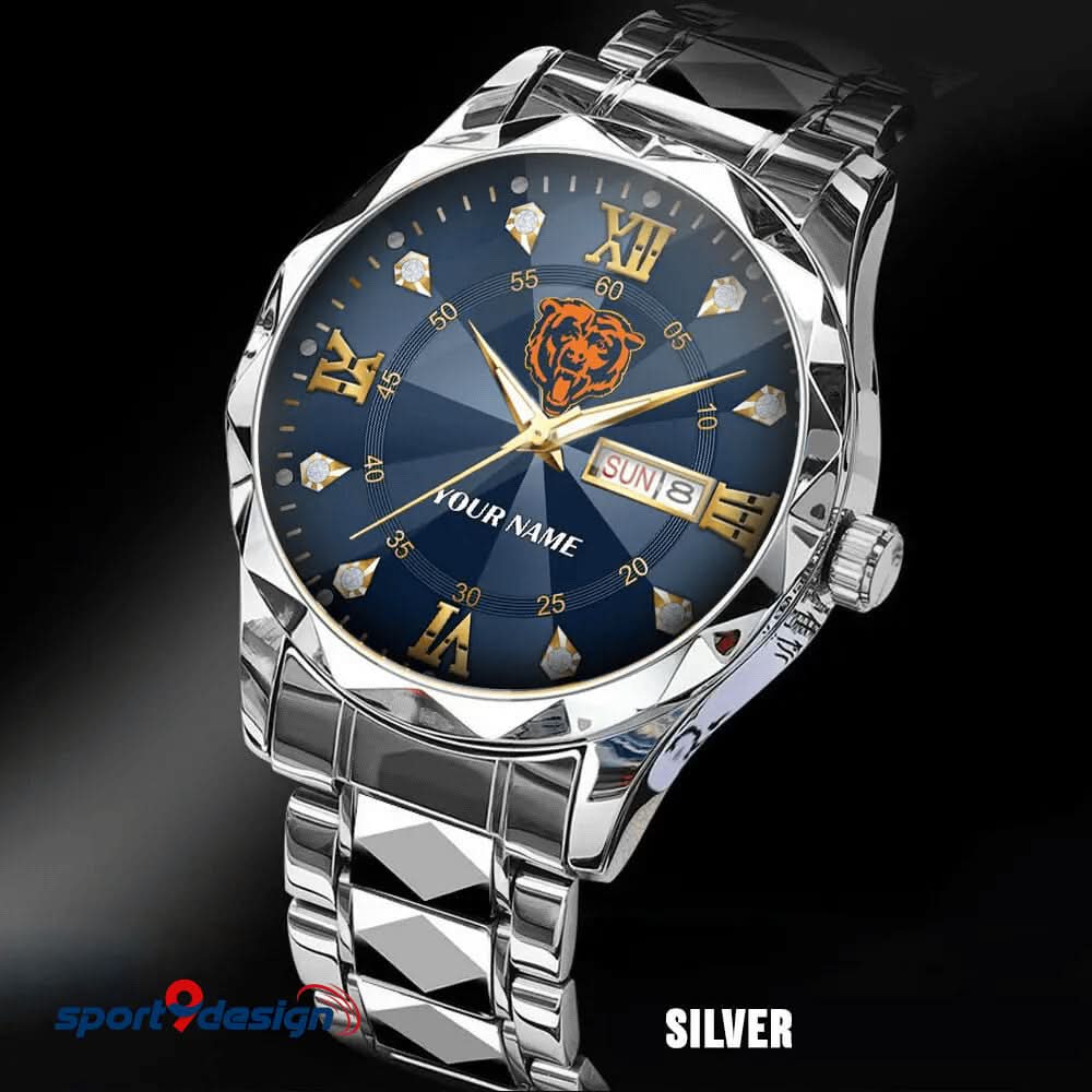 Chicago Bears - American Football Men Luxury Hand Watch All Team Custom Any Name Gift For Fan - Limited Edition