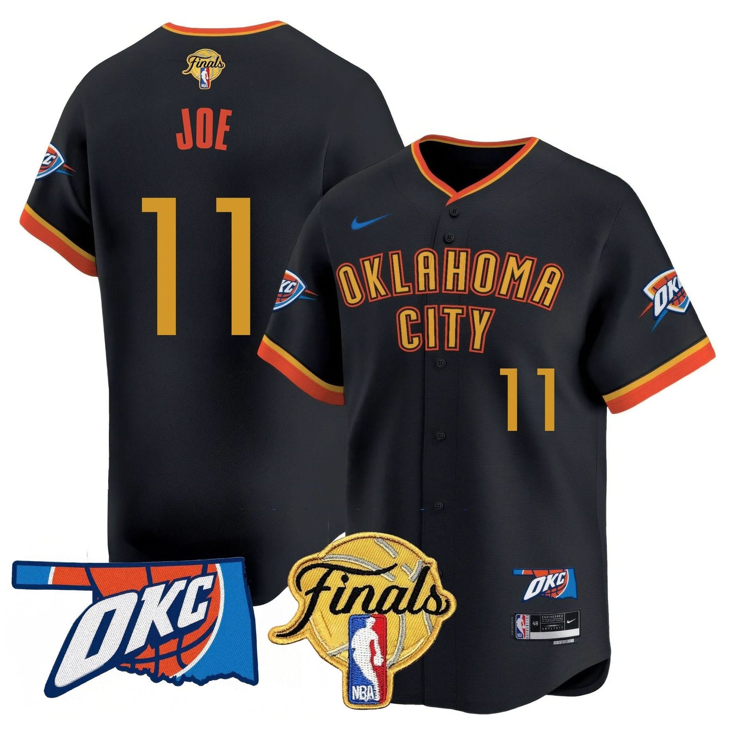 OKC Baseball Jersey - Final Patch - All Stitched