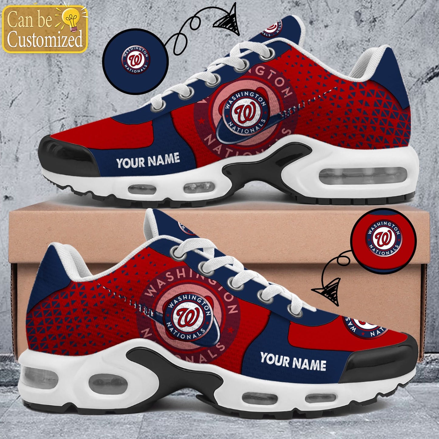 Washington Nationals Premium A951 Shoes Personalized