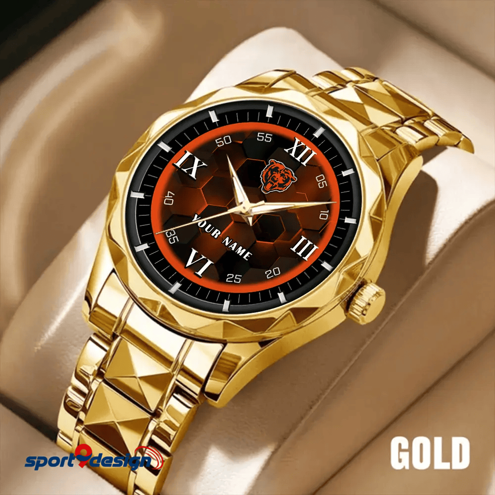 Chicago Bears Luxury Diamond Men Watch Trending 2025