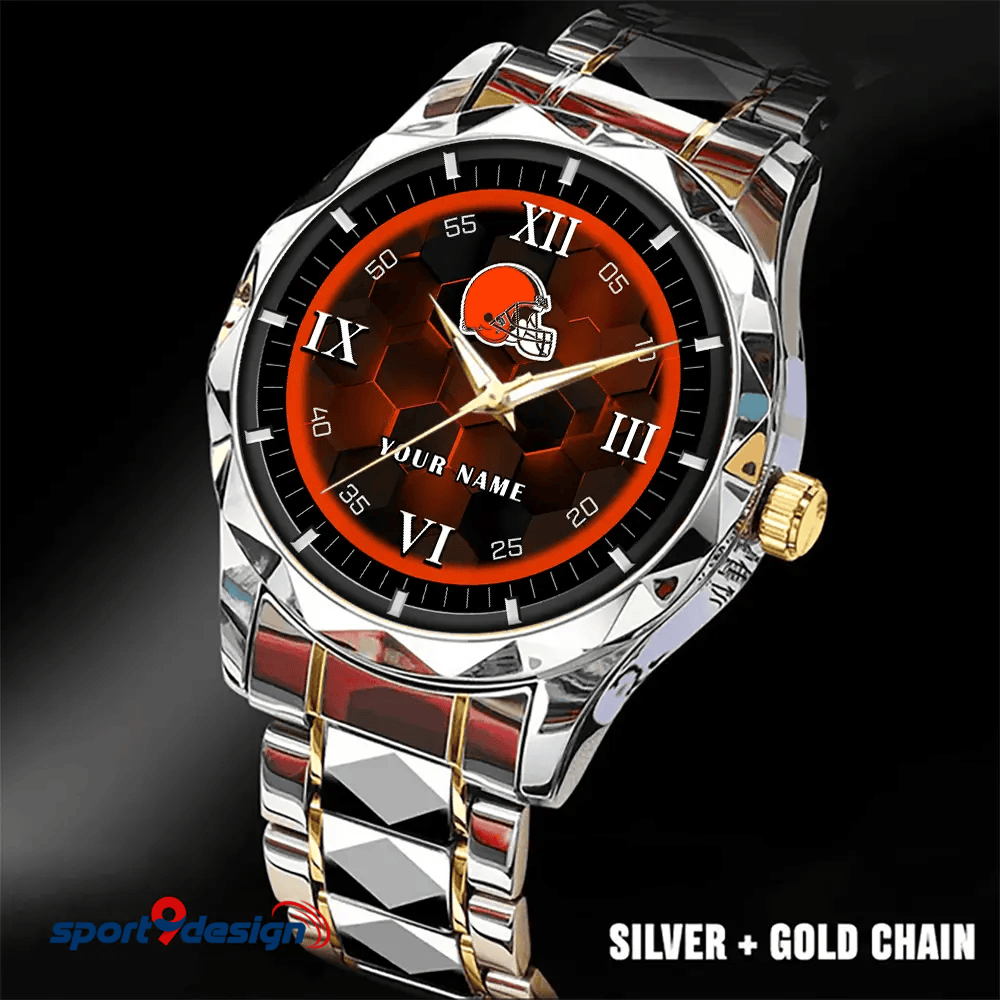 Cleveland Browns Luxury Diamond Men Watch Trending 2025