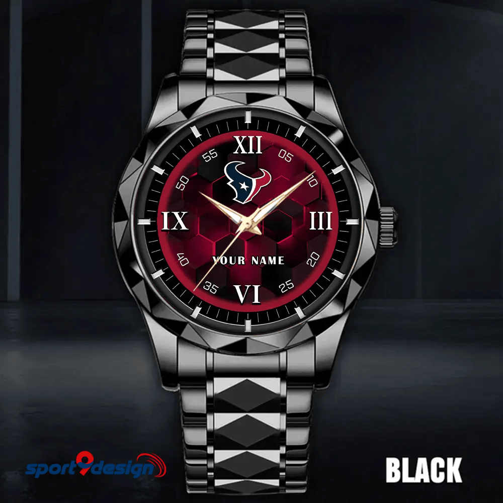 Houston Texans Luxury Diamond Men Watch Trending 2025