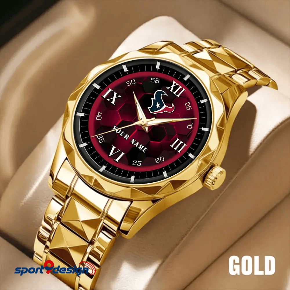 Houston Texans Luxury Diamond Men Watch Trending 2025