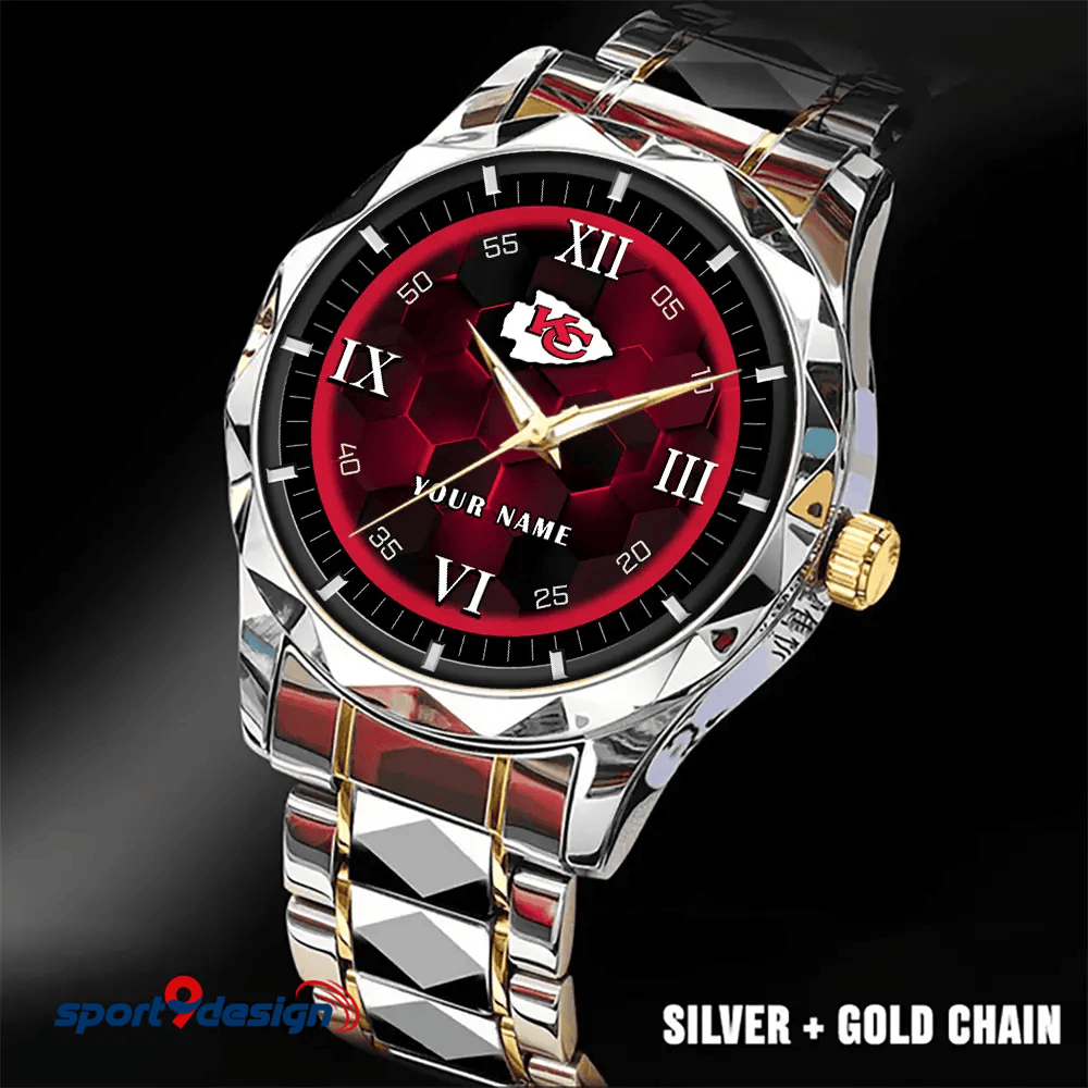 Kansas City Chiefs Luxury Diamond Men Watch Trending 2025