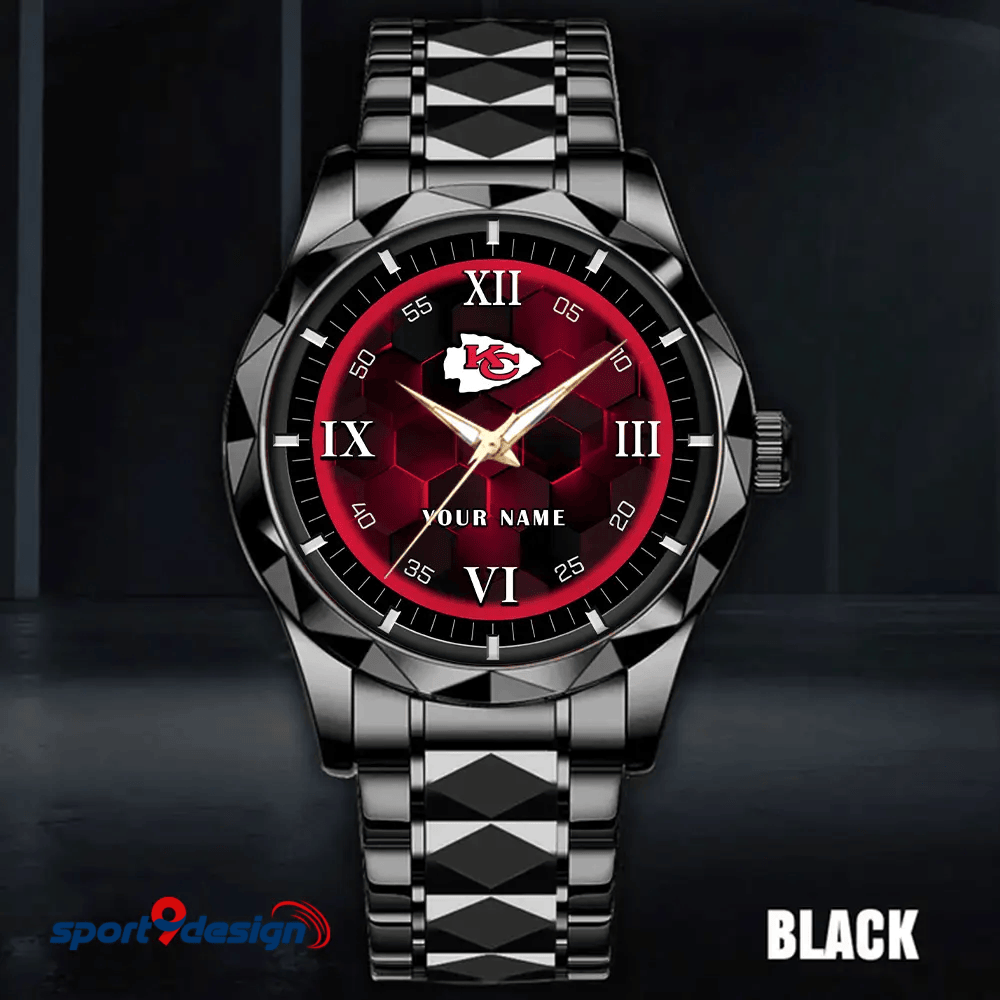Kansas City Chiefs Luxury Diamond Men Watch Trending 2025