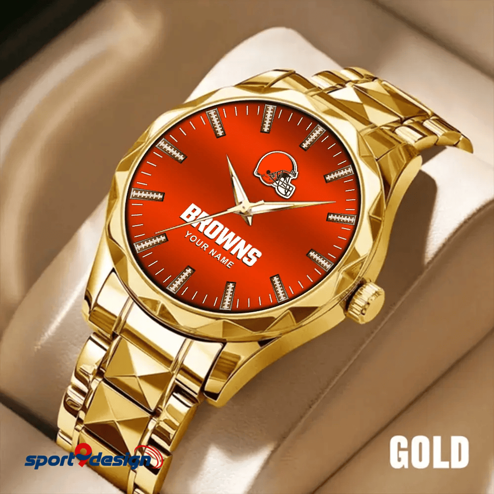 Cleveland Browns Luxury Diamond Men Watch Trending 2025