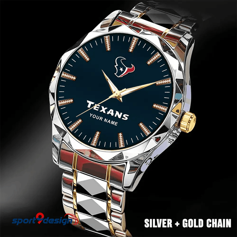 Houston Texans Luxury Diamond Men Watch Trending 2025