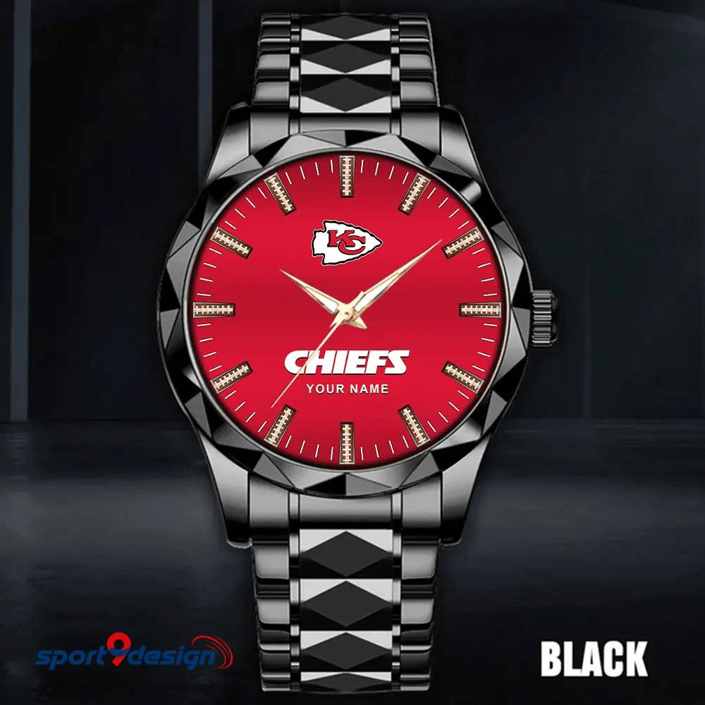 Kansas City Chiefs Luxury Diamond Men Watch Trending 2025