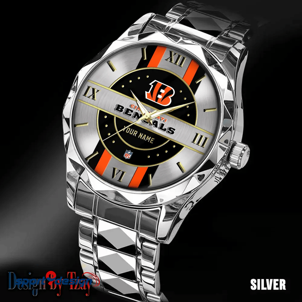 Cincinnati Bengals Business Watch For Men Automatic Mechanical Stainless Steel Band 2025