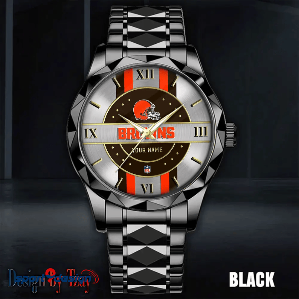 Cleveland Browns Business Watch For Men Automatic Mechanical Stainless Steel Band 2025