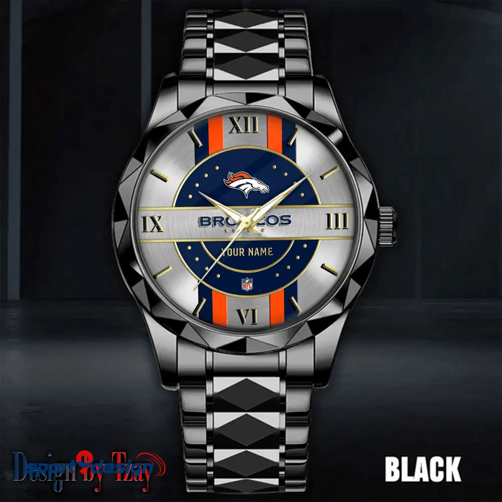 Denver Broncos Business Watch For Men Automatic Mechanical Stainless Steel Band 2025