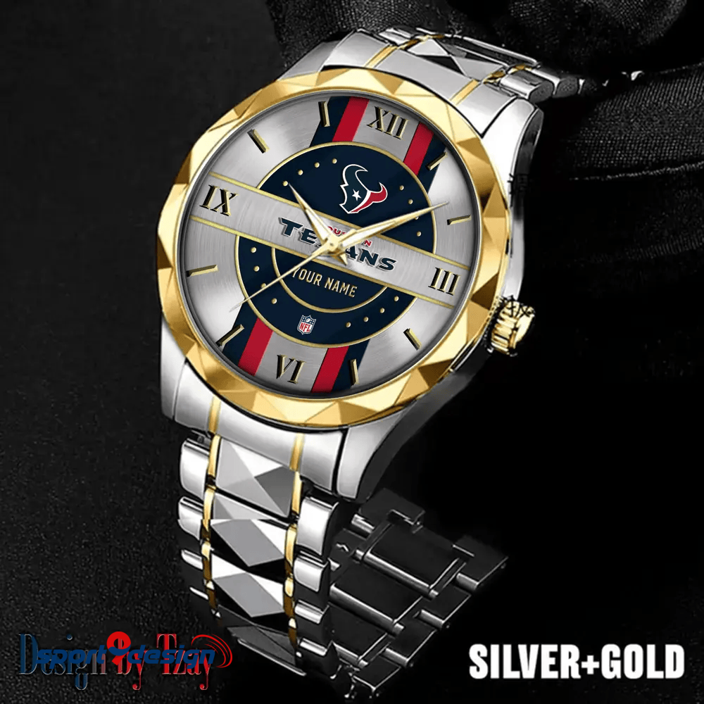 Houston Texans Business Watch For Men Automatic Mechanical Stainless Steel Band 2025
