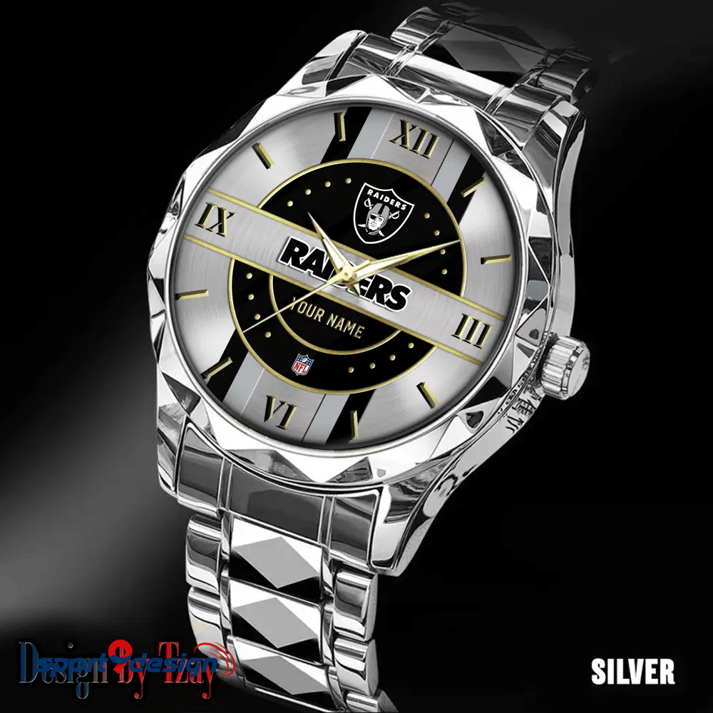 Las Vegas Raiders Business Watch For Men Automatic Mechanical Stainless Steel Band 2025