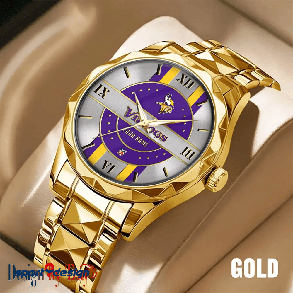 Minnesota Vikings Business Watch For Men Automatic Mechanical Stainless Steel Band 2025