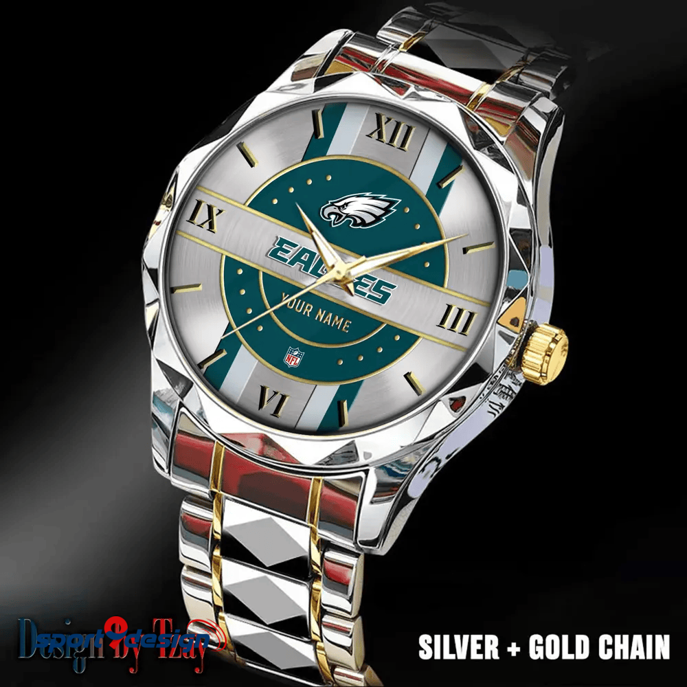 Philadelphia Eagles Business Watch For Men Automatic Mechanical Stainless Steel Band 2025