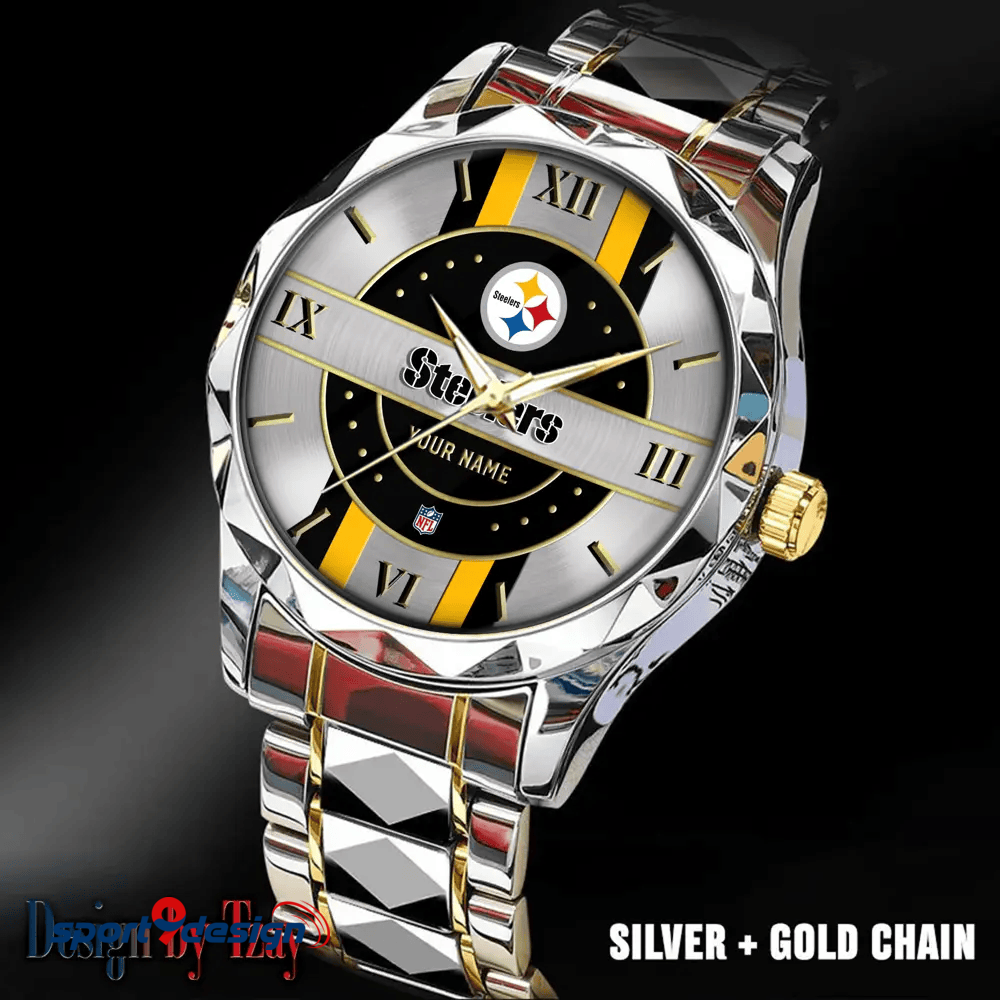 Pittsburgh Steelers Business Watch For Men Automatic Mechanical Stainless Steel Band 2025