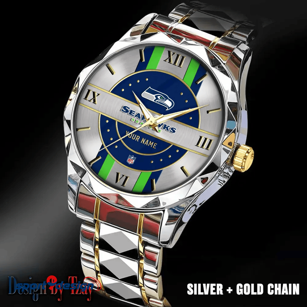Seattle Seahawks Business Watch For Men Automatic Mechanical Stainless Steel Band 2025