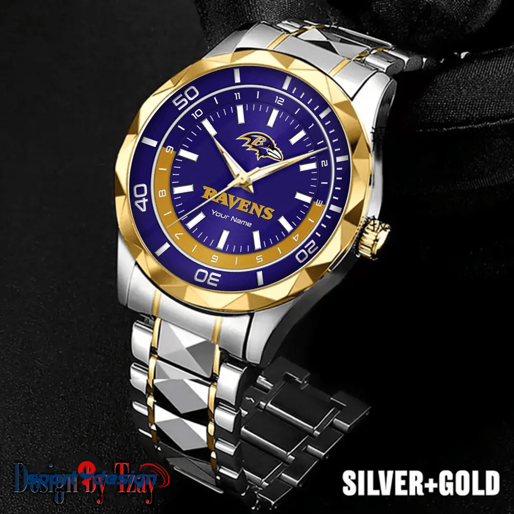 Baltimore Ravens Business Watch For Men Automatic Mechanical Stainless Steel Band 2025