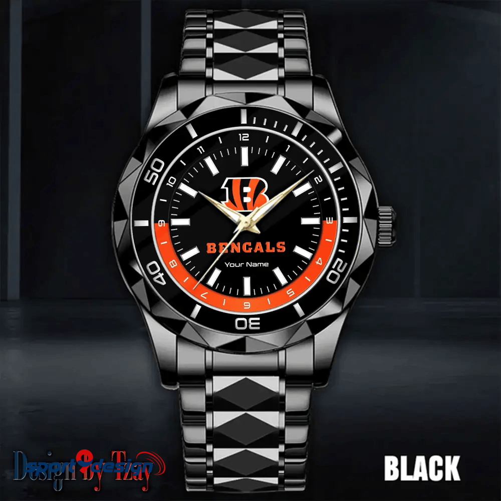 Cincinnati Bengals Business Watch For Men Automatic Mechanical Stainless Steel Band 2025