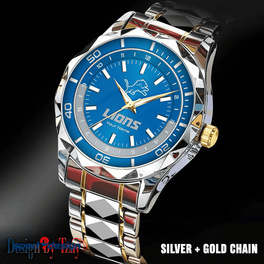 Detroit Lions Business Watch For Men Automatic Mechanical Stainless Steel Band 2025