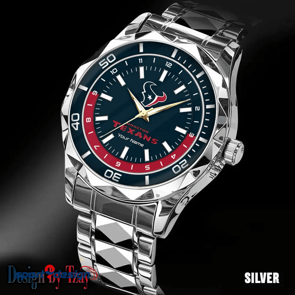 Houston Texans Business Watch For Men Automatic Mechanical Stainless Steel Band 2025