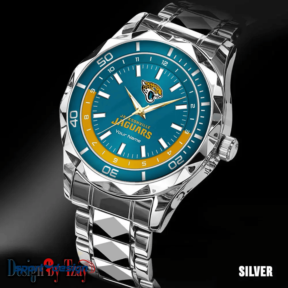 Jacksonville Jaguars Business Watch For Men Automatic Mechanical Stainless Steel Band 2025