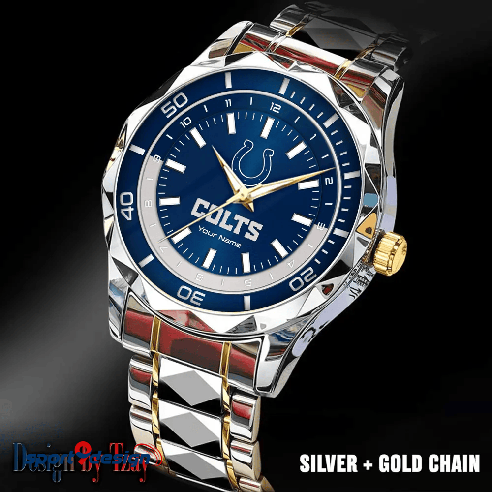 Indianapolis Colts Business Watch For Men Automatic Mechanical Stainless Steel Band 2025