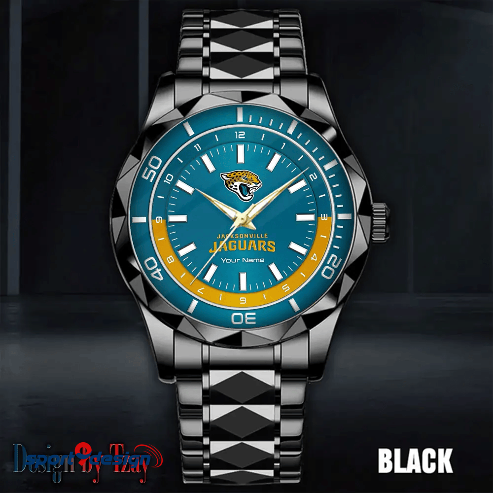 Jacksonville Jaguars Business Watch For Men Automatic Mechanical Stainless Steel Band 2025