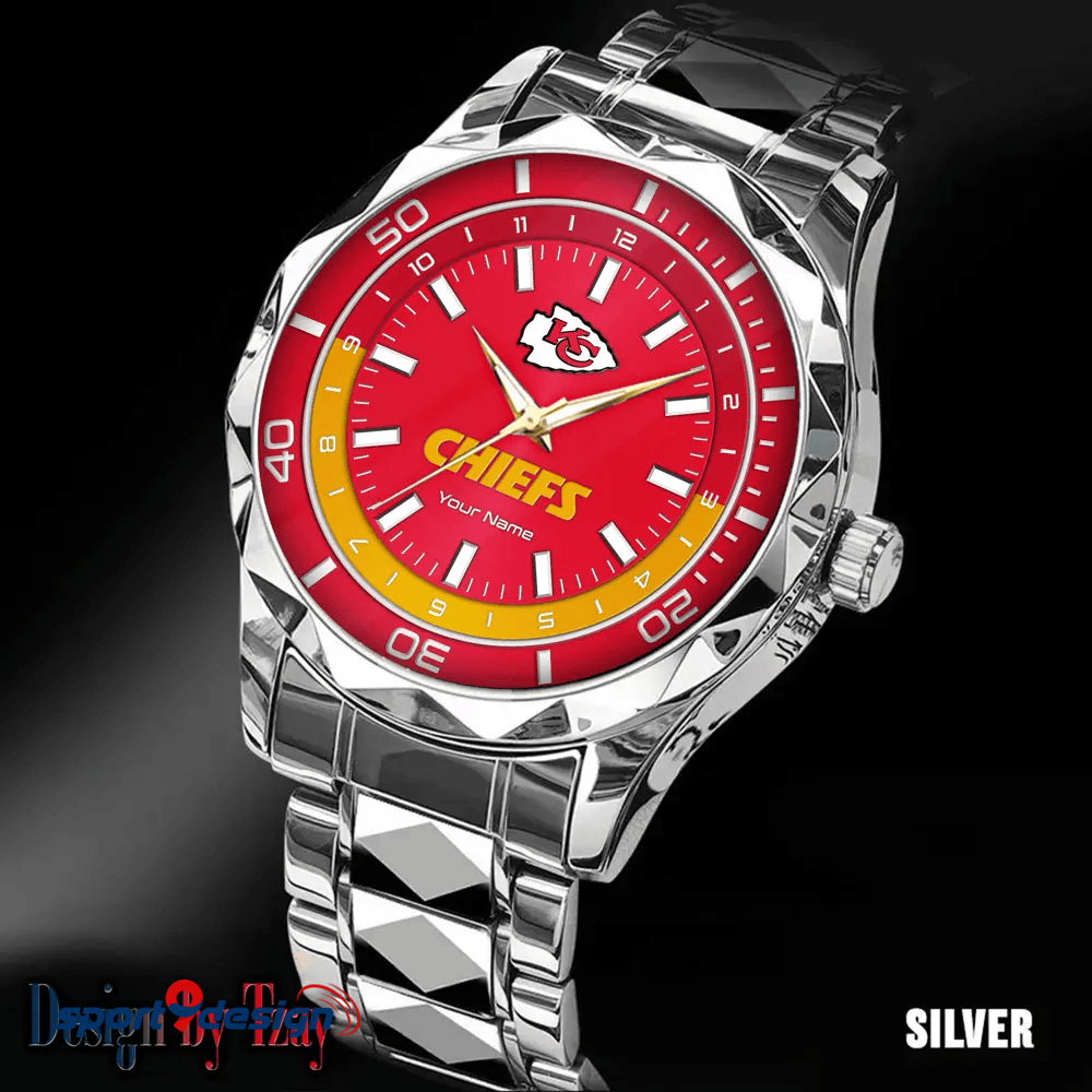 Kansas City Chiefs Business Watch For Men Automatic Mechanical Stainless Steel Band 2025