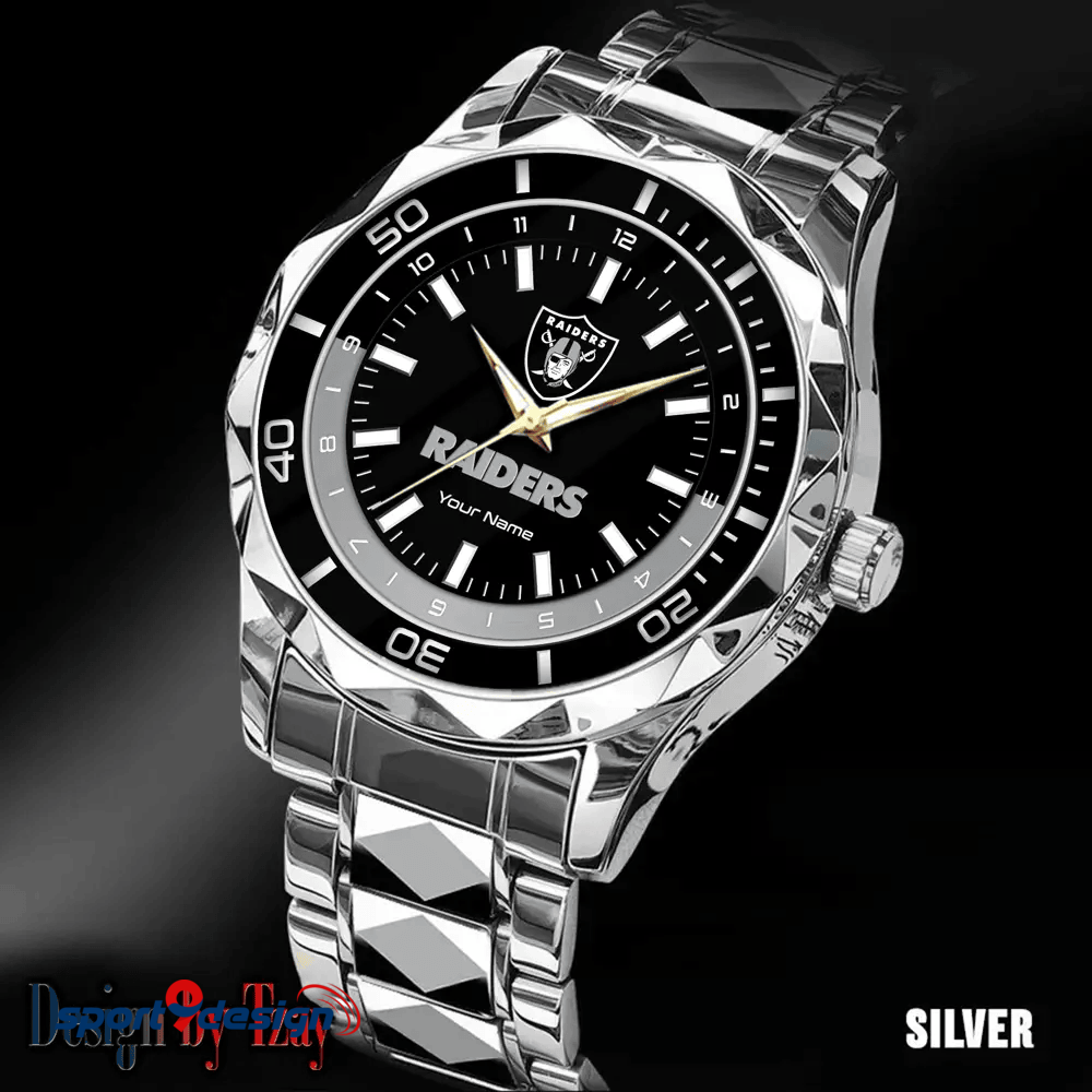 Las Vegas Raiders Business Watch For Men Automatic Mechanical Stainless Steel Band 2025