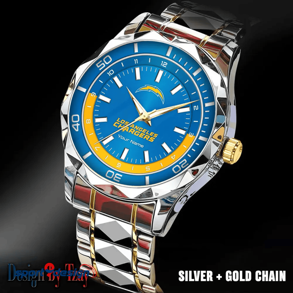 Los Angeles Chargers Business Watch For Men Automatic Mechanical Stainless Steel Band 2025