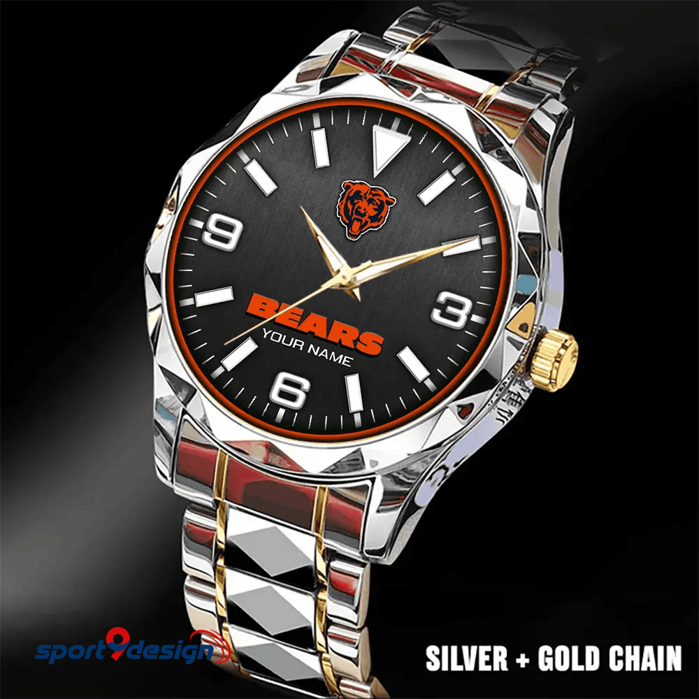 Chicago Bears Business Watch For Men Automatic Mechanical Stainless Steel Band 2025