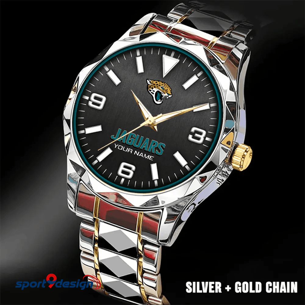 Jacksonville Jaguars Business Watch For Men Automatic Mechanical Stainless Steel Band 2025