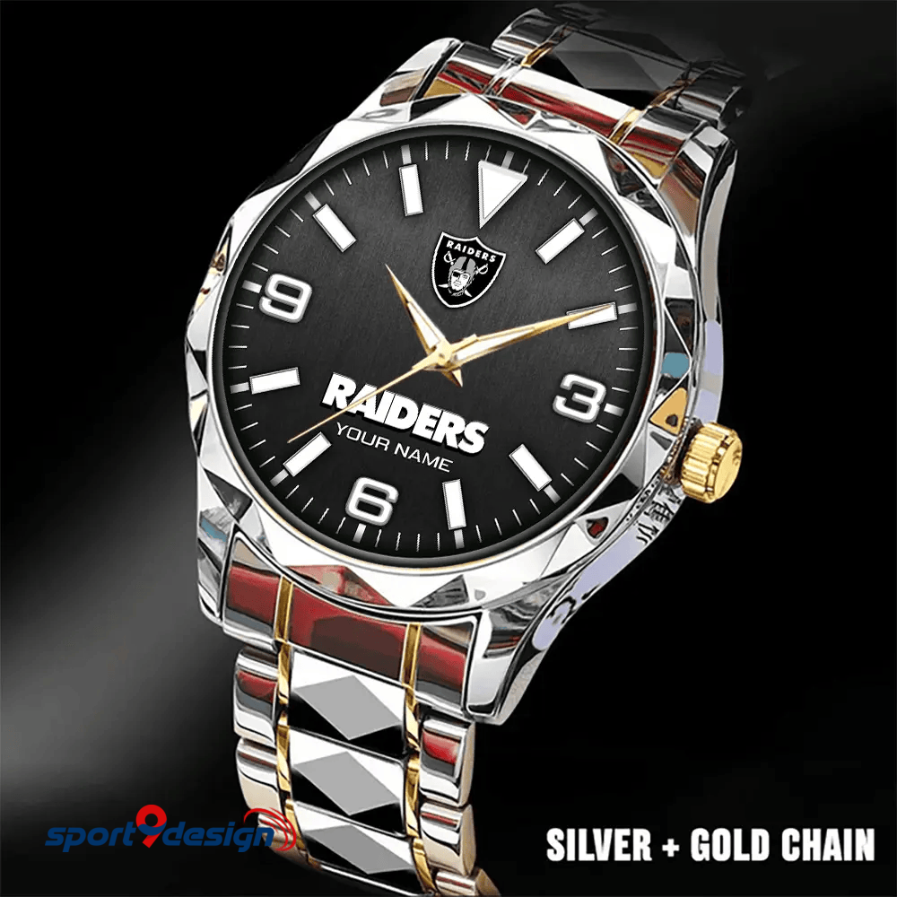 Las Vegas Raiders Business Watch For Men Automatic Mechanical Stainless Steel Band 2025