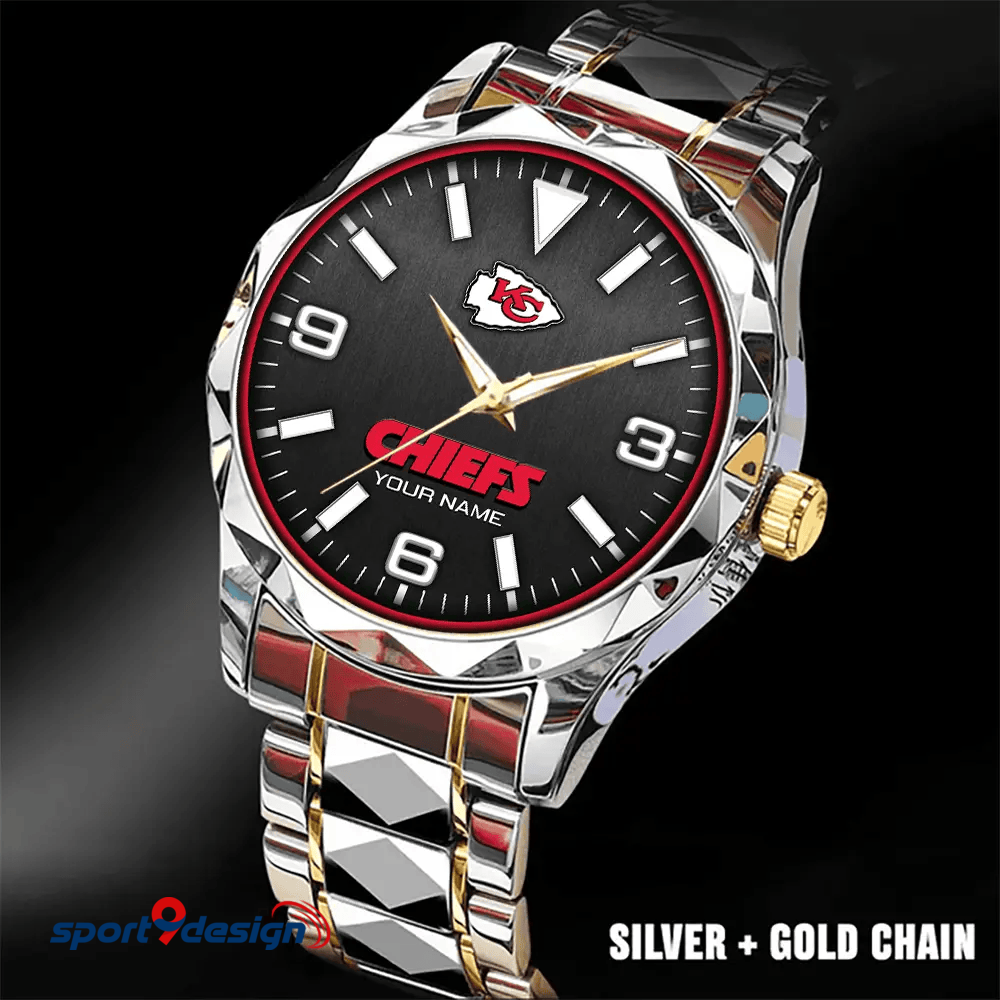 Kansas City Chiefs Business Watch For Men Automatic Mechanical Stainless Steel Band 2025