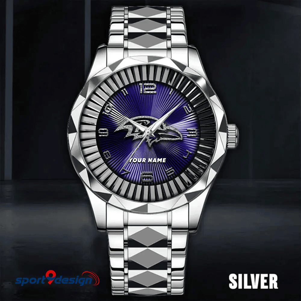 Baltimore Ravens Business Watch For Men Automatic Mechanical Stainless Steel Band 2025