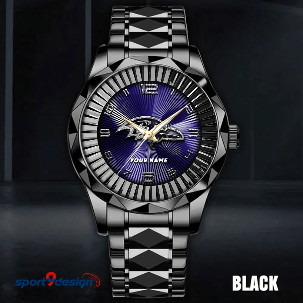 Baltimore Ravens Business Watch For Men Automatic Mechanical Stainless Steel Band 2025