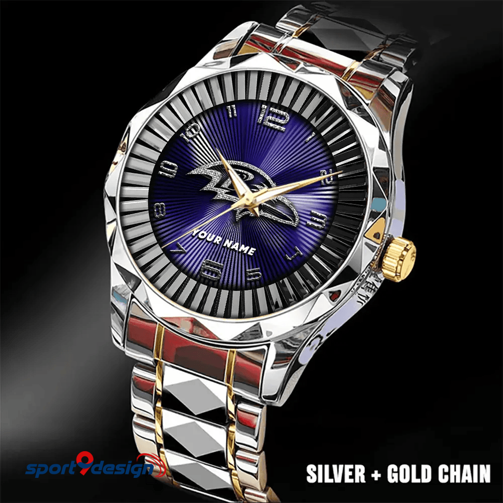 Baltimore Ravens Business Watch For Men Automatic Mechanical Stainless Steel Band 2025