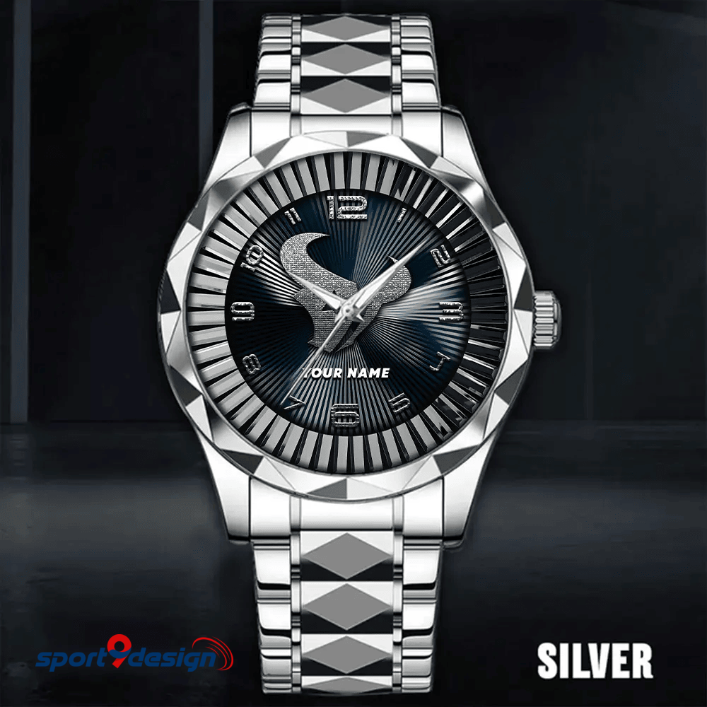 Houston Texans Business Watch For Men Automatic Mechanical Stainless Steel Band 2025