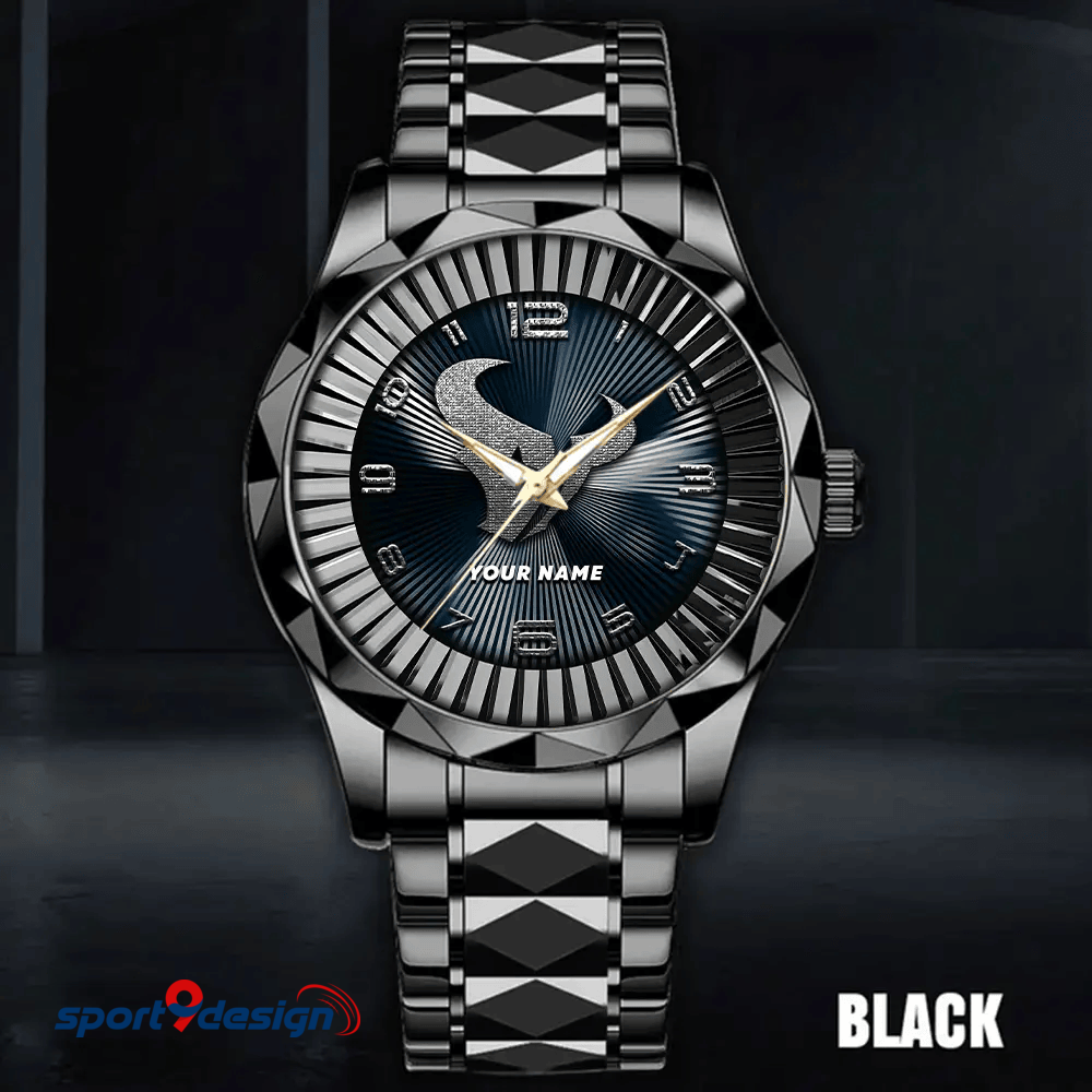Houston Texans Business Watch For Men Automatic Mechanical Stainless Steel Band 2025