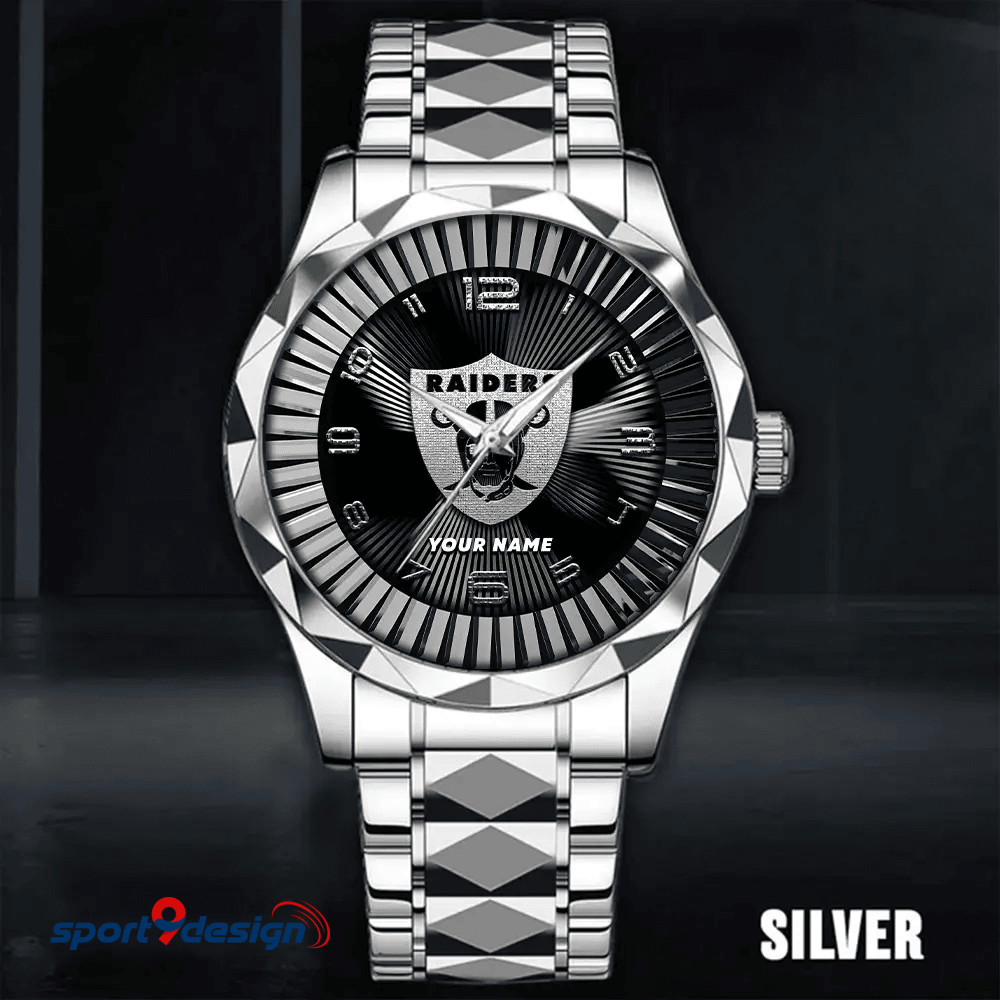 Las Vegas Raiders Business Watch For Men Automatic Mechanical Stainless Steel Band 2025